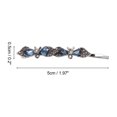 thumbnail image 4 of Unique Bargains 2 Pcs Bobby Pin Rhinestone Bow Hair Clips Blue Black, 4 of 5