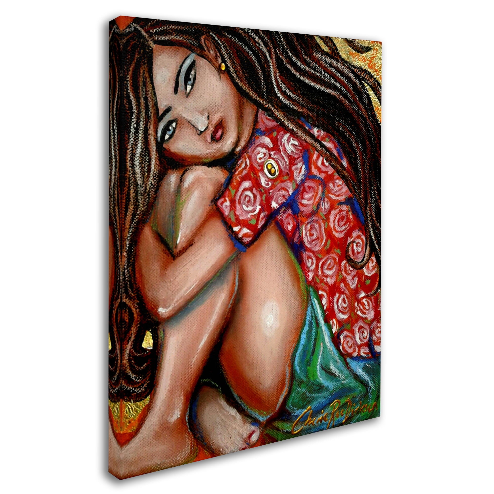 Trademark Fine Art 'Girl in Thought' Canvas Art by Cherie Roe Dirksen