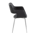 thumbnail image 5 of Margarite Chair, Upholstered Dining Chairs, Mid-Century Modern Dining Chair, Kitchen Chairs for Dining Table, Dining Chairs Set of 2 (Black Faux Leather), 5 of 6