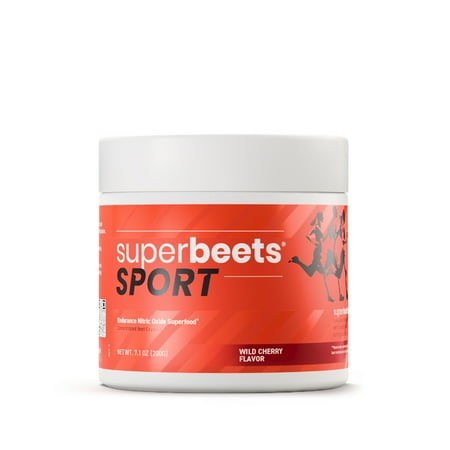 Humann SuperBeets Sport Endurance Pre Workout Powder, Nitric Oxide Supplement, NSF Certified, Stimulant & Caffeine Free, Made with Beet Root, Wild Cherry, 20 Servings