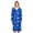 Royal Blue Winter Forest, variant on Casual Nights Women's Printed Fleece Snap-Front Lounger House Dress