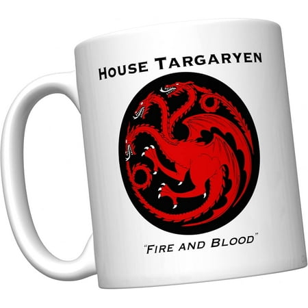 

House Targaryen Sigil Fire and Blood Coffee Mug (Game of Thrones House of the Dragon)