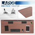 thumbnail image 6 of VIVO Dark Walnut 60 x 24 inch Universal Table Top for Sit to Stand Desk Frames, 6 of 8