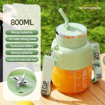 Wireless Portable Juicing Bucket, USB Charging High Heat Resistance Citrus Juicer Electric, Electric 800ml Sports Cup Fresh Fruit Juicer With Large Capacityand 10 Stainless Steel Blades