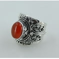 thumbnail image 7 of Navya Craft Carnelian Oval 925 Sterling Silver Handmade Statement Cocktail Women Ring Size 10.0, 7 of 7