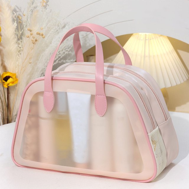 XWSHYW Contenedores de Almacenamiento El Lavado Trapezoidal y Separatista En Seco y Húmedo, Los Cosméticos para Mujer, El Almacenamiento de Viaje de Gran Capacidad, El Impermeable para Nadar y Bañars