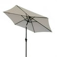 thumbnail image 4 of 8.8 feet Outdoor Aluminum Patio Umbrella，Market Umbrella with 33 pounds Round Resin Umbrella Base，Push Button Tilt and Crank lift，Cream, 4 of 7