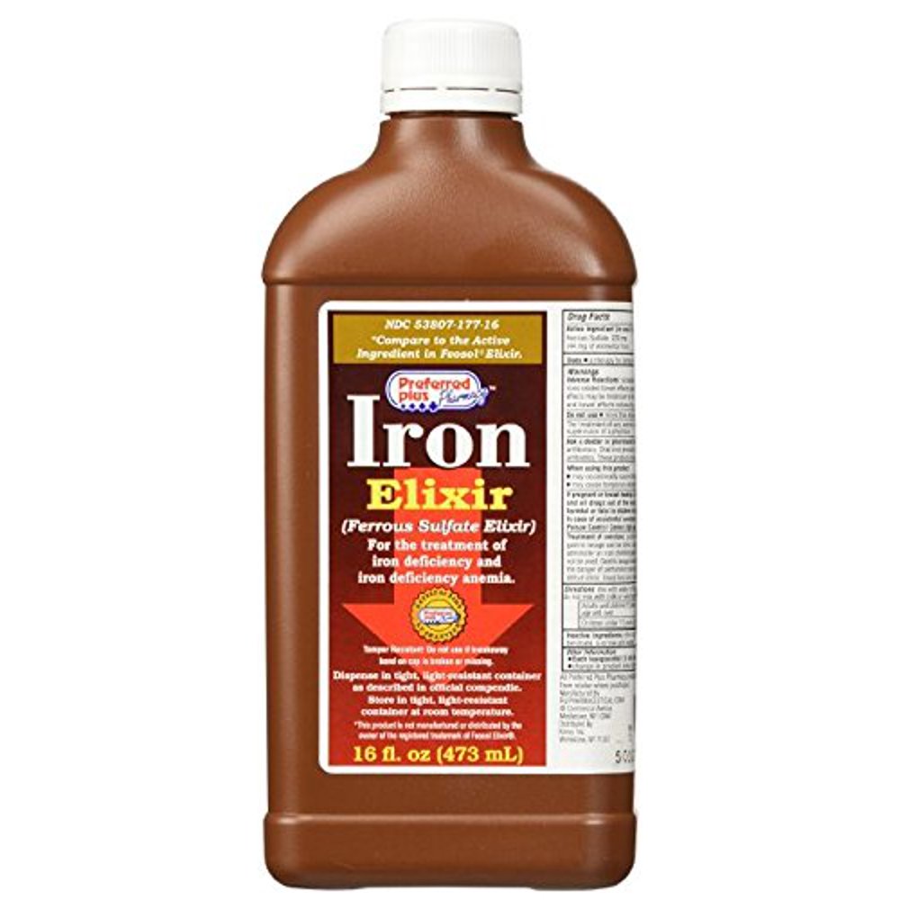 Ferrous Sulphate Iron Elixir 16 oz