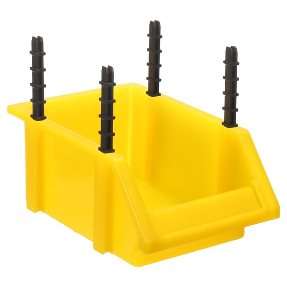 Uxcell Plastic Shelf Bins 5.9" x 3.9" x 3" Wall Mounted Storage Bins, Yellow