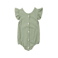 thumbnail image 1 of xiaxaixu Baby Girl Ruffled Flying Sleeve Bodysuit Solid Color Button Romper, 1 of 7