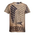 thumbnail image 3 of Camiseta retro de Wings of Liberty Attack on Titan para hombre y mujer, camisetas de manga corta de algodón con cuello redondo de verano, ropa, camisetas, 3 of 5