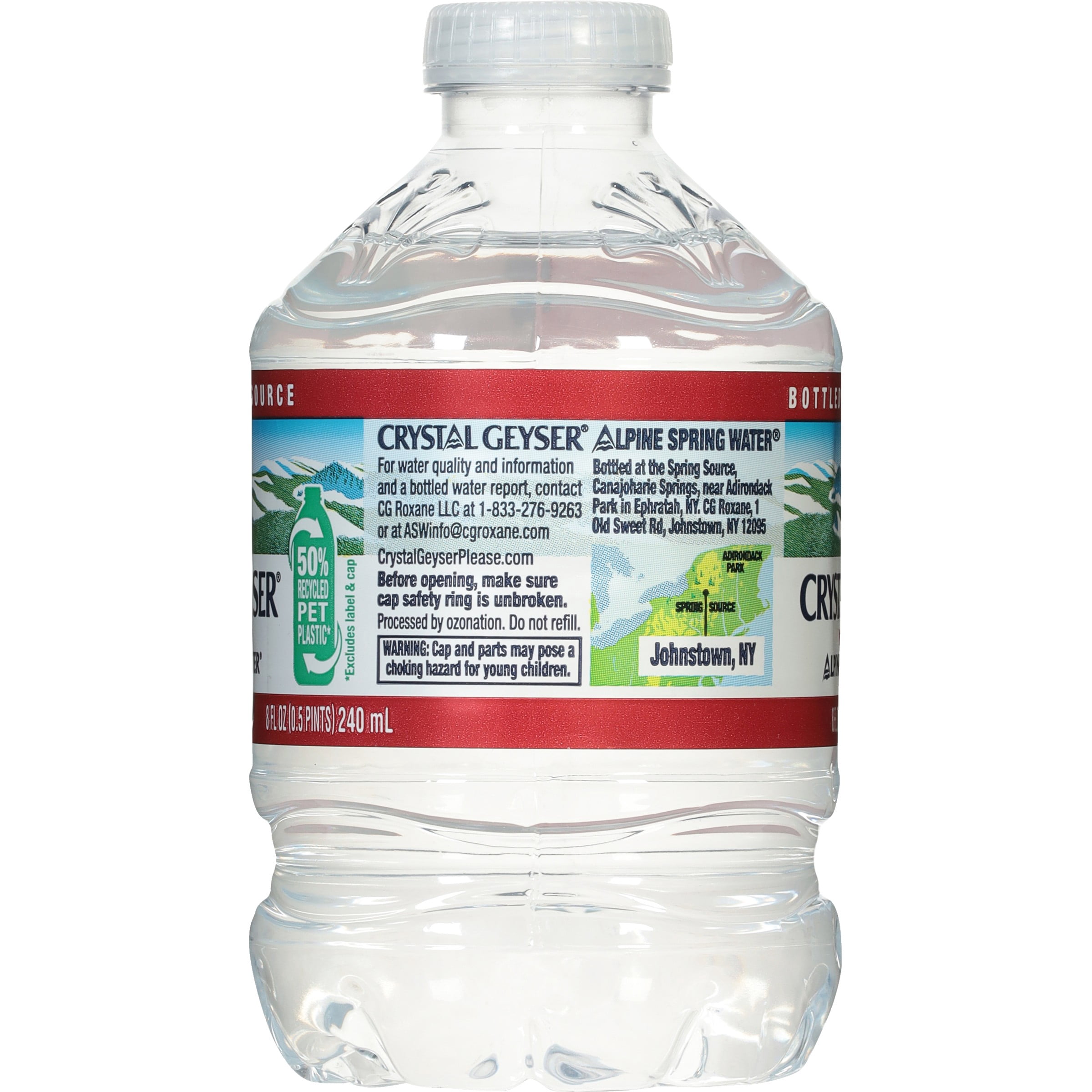 Crystal Geyser Alpine Spring Water Natural, 8 Ounce Bottles, 30-Pack