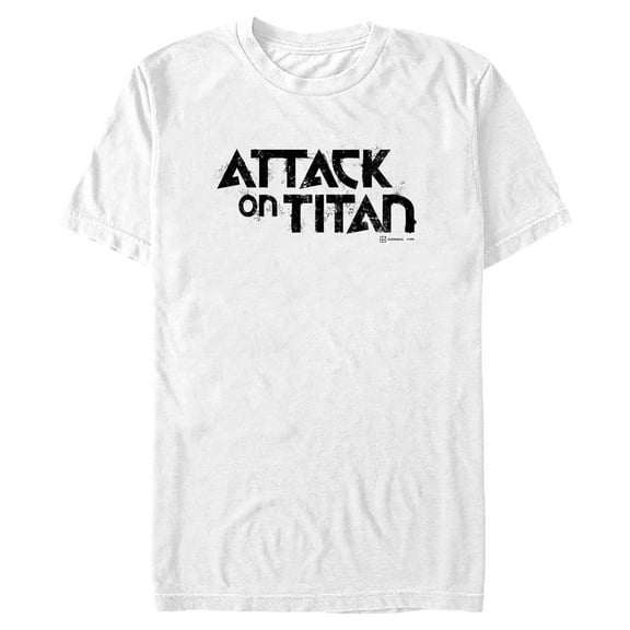 Mens Attack on Titan Distressed Logo T Shirt