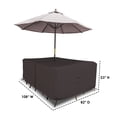 thumbnail image 3 of Covers & all Rectangle Table & Chair Set Cover, Umbrella Hole, 12 Oz Waterproof UV & Weather Resistant, Patio Lawn Garden Backyard Furniture, Air Vents & Drawstrings (108"L x 82"W x 23"H, Coffee), 3 of 8