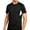 Black, variant on Men's Big and Tall Swim Shirt Short Sleeve UPF 50 Sun Protection SPF UV Moisture Wicking Lightweight Quick Dry Rash Guard Size M-5XL Red