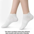 thumbnail image 6 of Jtbuh XLYWomen's Ankle Cotton Socks - Low Cut Athletic Running Soft Thin No Show White Socks With Tab 6 Pairs, 6 of 6