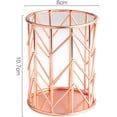 thumbnail image 2 of Soporte para bolígrafos para escritorio, soporte para brochas de maquillaje, soporte para vasos de alambre de metal dorado rosa Zhivalor  HMYH419, 2 of 5
