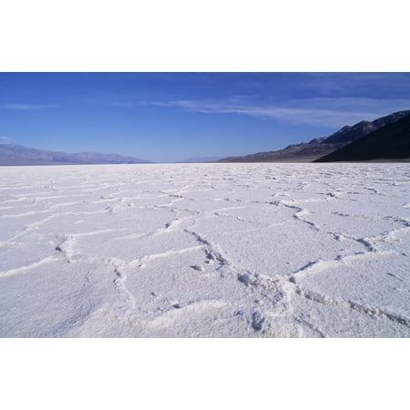 USA Death Valley National Park California Salt Flat Formations Badwater Stretched Canvas - Greg Vaughn  Design Pics (17 x