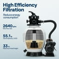 thumbnail image 3 of SPECSTAR 13" Sand Filter Pump with 1/2 HP Motor, 2640 GPH w/Timer for in/Above Ground Pools up to 14,000 Gallons, 7-Way Valve with 55-Pound Sand Capacity, 3 of 8