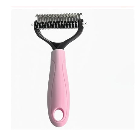 Double-Sided Pet Detangling Comb for Dogs Cats Dematting and Deshedding Tool for Long Short Haired Breeds Grooming Brush for Golden Retriever Teddy Persian
