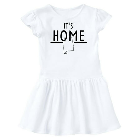 

Inktastic It s Home- Alabama State Outline Gift Toddler Girl Dress