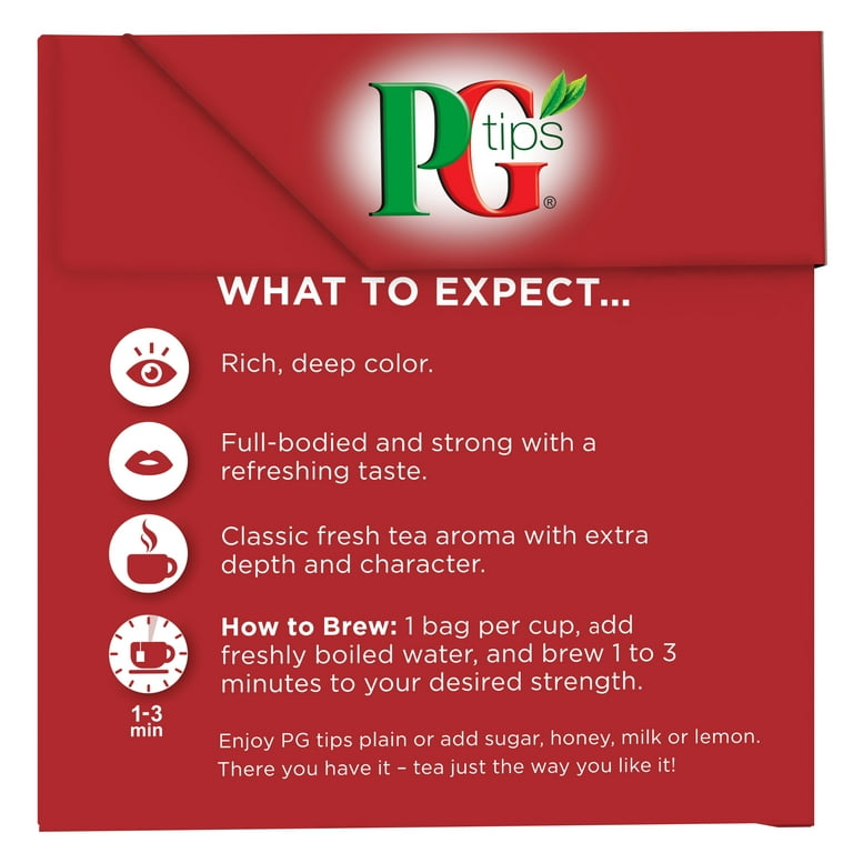 PG Tips Premium Black Tea, Pyramid Bags, 80 ct