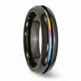 thumbnail image 4 of Titanium Black Multi-colored Anodized 6mm Polished Band Size: 9; for Adults and Teens; for Women and Men, 4 of 6