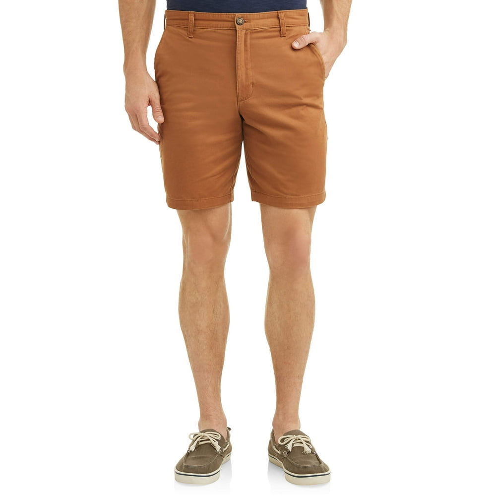 Men's Flat Front Shorts, 9" inseam