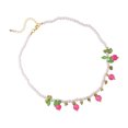 thumbnail image 1 of 1 Uds. Collar de cuentas colorido multicapa de color rosa dulce y fresco, adecuado para la mayoría de las personas, collar decorativo, 1 of 5