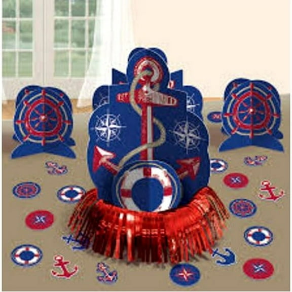 Various Nautical Anchors Aweigh Table Decorating Kit, 23-Piece, Decorative