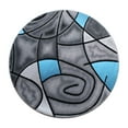 thumbnail image 2 of Masada Rugs Modern Contemporary Round Area Rug, Blue Grey Black (5 Feet X 5 Feet) Round, 2 of 7