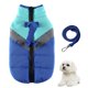 thumbnail image 1 of Mascota perro gato peluche cachorro chaleco chaqueta cremallera chaqueta ropa para mascotas pecho espalda tracción chaqueta azul, 1 of 5