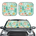 thumbnail image 2 of Xecao Elephant and Flowers for Foldable Car Sun Shades (2-Pack) offer sun protection with an easy-fold design for convenient windshield shading., 2 of 7