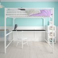 thumbnail image 2 of Miles Metal Twin Loft Bed with Desk, 2 of 9