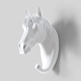 thumbnail image 1 of Decoración de pared para el hogar, elegante gancho de resina para pared con cabeza de caballo blanco, sala de estar y dormitorio, 1 of 3