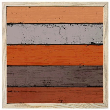 Diamond Painting Kits Orange Wood Grain 5D Diamond Painting Dots Gem Craft Framed Canvas Rustic Brown Wooden Stripe Full Drill Diamond Art Paintings for Living Room Wall Decor 12x12 Inch