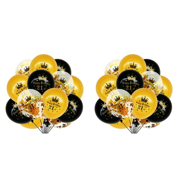 2 Count Party Balloons for Birthday Anniversary Glitter 21 Year