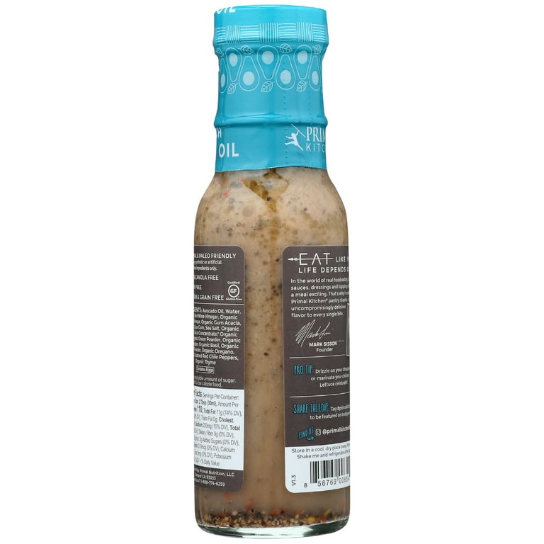Primal Kitchen Dressing Ranch Avocado Oil - 8 fl oz bottle