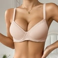 thumbnail image 2 of CUZIBR Women's Bra Underwire Soft Support Plus Size Lingerie For Women Solid Color Comfortable Breathable Push Up Bras Dailywear, 2 of 9