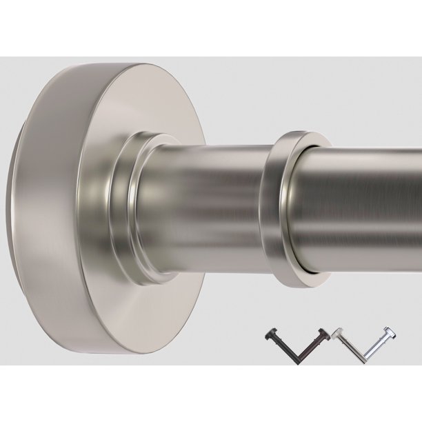Brushed Nickel Shower Rod,Adjustable 4372 inches,Rust Resistance
