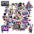 thumbnail image 5 of 35pcs Colorful Urban Sticker Pack Retro Graffiti Decals Art Kids Stickers for Suitcase Laptop Guitar, 5 of 9