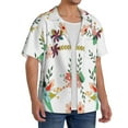 thumbnail image 2 of Gukieu Pretty Floral With Leaves Print Men's Short-sleeved Shirts, Button-down Pocket Shirts, T-shirts, Beach Vacation Travel Summer Clothing-Medium, 2 of 5