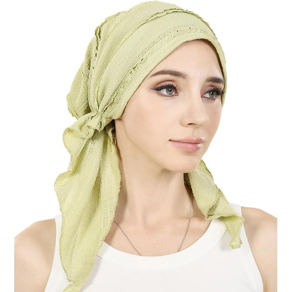Dalrosia Women Pre-Tied Beanie Headwear Turban Beanie Caps Head Wrap Headscarf for Women Sleep Hair Cover Hat