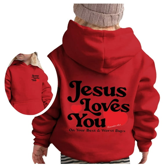 Girls Hoodies & Sweatshirts Girl You Hooded Casual Loose Letter Print Hoodie for and Stylish Young Girls