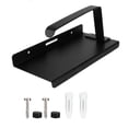 thumbnail image 1 of Lishi Black Wall Mounted Paper Towel Holder with Tissue Storage Shelf for Bathroom Toilet, 1 of 17