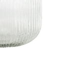 thumbnail image 4 of DecMode 8" Short Round Ribbed Fluted Glass Vase, 4 of 13