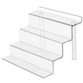thumbnail image 2 of 4 Tier Acrylic Risers Display Stand Tiered Shelf Clear Tiered Display Organizer Display Riser Stand Easy to Assemble Tiered Display Stand for Toy Jewelry Cosmetics Dessert, 2 of 8