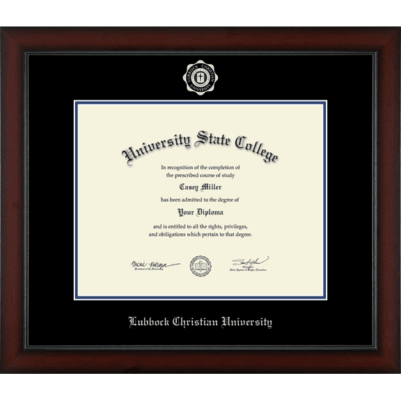 Lubbock Christian University Diploma Frame, Document Size 14" x 11"
