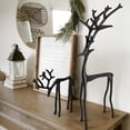 thumbnail image 4 of Christmas Decorations Indoor, 2Pcs Christmas Reindeer Figurines Table Decor, Decorative Christmas Small Deer Ornament, Christmas Gift for Men Women(Bronze), 4 of 6
