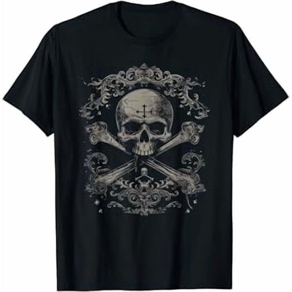 Skull & Crossbones. Pirate Vintage T-Shirt